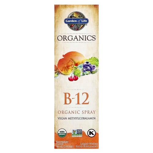 Garden of Life, MyKind Organics, органический спрей с витамином B12, со вкусом малины, 58 мл Garden of Life, MyKind Organics, органический спрей с витамином B12, со вкусом малины, 58 мл